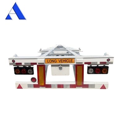 53ft Gooseneck Skeleton Truck Frame Semi-Trailer Container Shipping Chassis con caratteristiche eccellenti e asse FUWA resistente