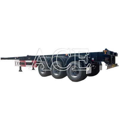 Camion rimorchio 40ft Container di trasporto in acciaio Semi rimorchio 3 assi Scheletro telaio Trasporto telaio per carico di merci