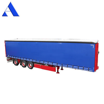 11R22.5 Pneumatico 3 asse PVC tenda laterale contenitore di trasporto Shandong 40ft Van Box Semi-remorco con attrezzatura di atterraggio standard 28Ton