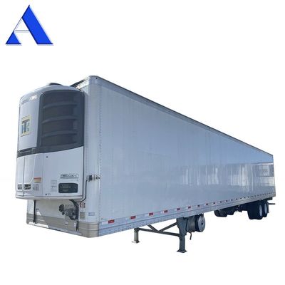 Camion semiretreno 2 assi 8 ruote 40 piedi 48 piedi 53 piedi piano 12R22.5 pneumatico isolato Van Reefer acciaio materiale di ferro TS16949 certificato