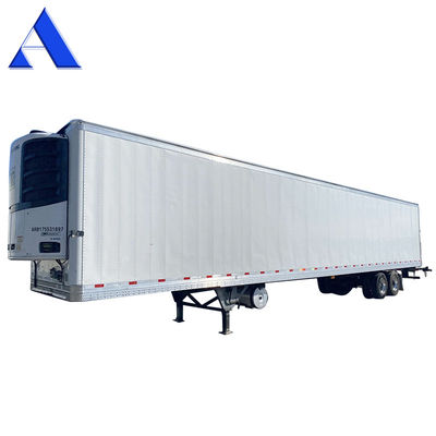 Camion semiretreno 2 assi 8 ruote 40 piedi 48 piedi 53 piedi piano 12R22.5 pneumatico isolato Van Reefer acciaio materiale di ferro TS16949 certificato