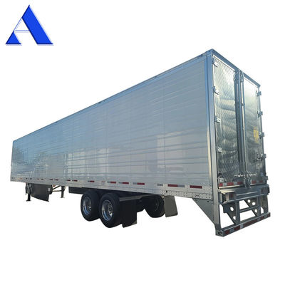 Camion semiretreno 2 assi 8 ruote 40 piedi 48 piedi 53 piedi piano 12R22.5 pneumatico isolato Van Reefer acciaio materiale di ferro TS16949 certificato
