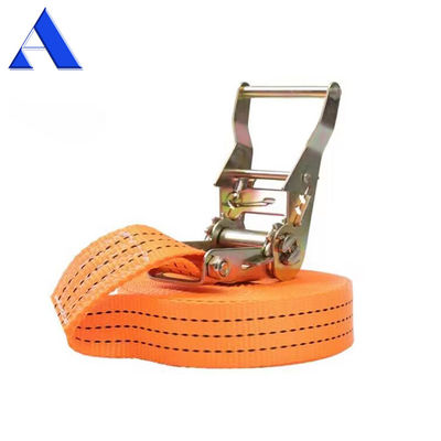 3-10m di lunghezza di poliestere di carico di ratchet legare le cinture di fascia con poliestere retrattile chiave