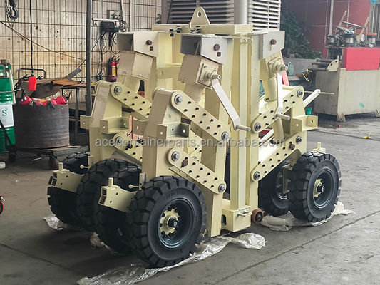 Apparecchiature per il sollevamento di container per trasporto di acciaio da 5T a carico utile 15-30 tonnellate Caster Mover Self Loading Trailer per materiale in acciaio