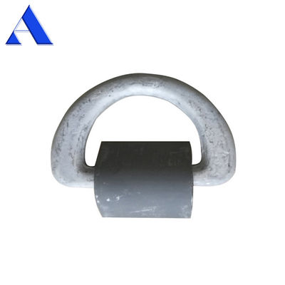DNV GL certificato Galvanizzato 50 tonnellate Container Lashing Forged D Ring con pinza M.B.L 500KN