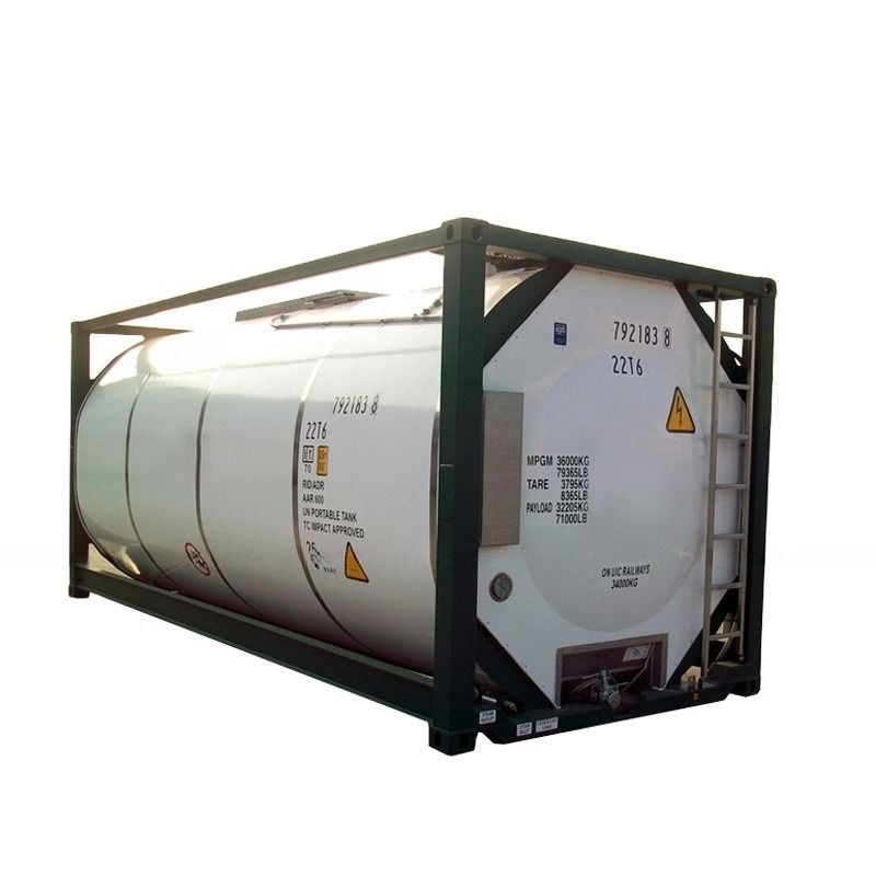 IMDG T4 Materiale in acciaio standard 20 piedi ISO Serbatoio del carburante 26000L Capacità per il trasporto sicuro di diesel e benzina