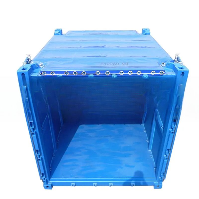 10 piedi DNV 2.7-1 Contenitore a secco standard a vertice aperto con copertura in telaio Contenitore offshore in acciaio certificato da BV e CSC