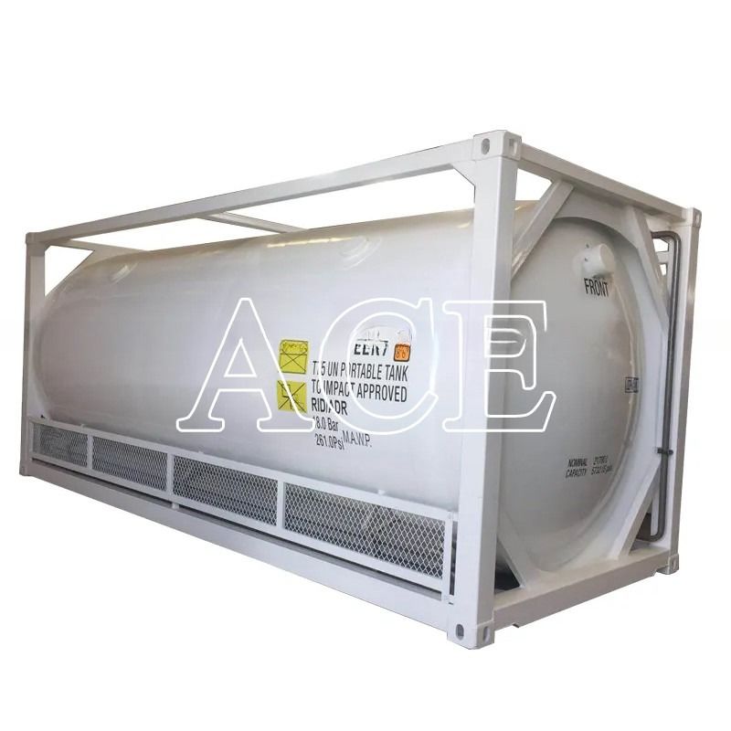 Contenitore di trasporto di 20 tonnellate di capacità di 20 piedi di lunghezza (ASME Standard UN T75 ISO Cryogenic LNG Tank for Customizable and Transport