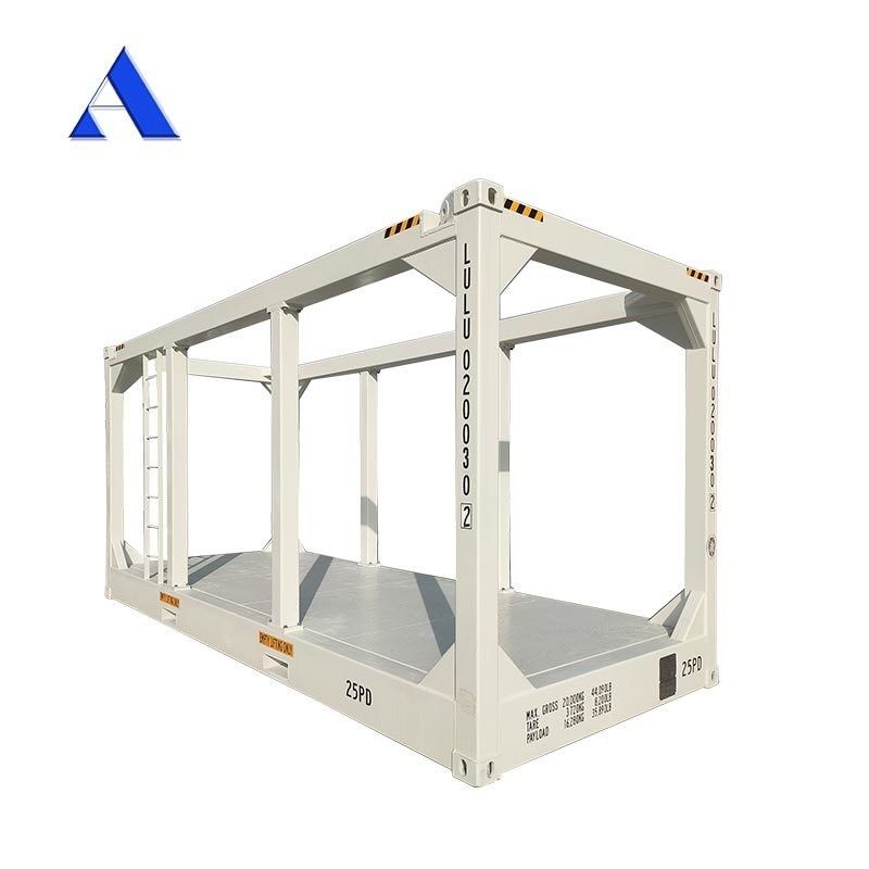 20FT DNV 2.7-1 Standard Steel Corten Offshore Lifting Frame Container Cestini di scivolo con condizione e trave mobile