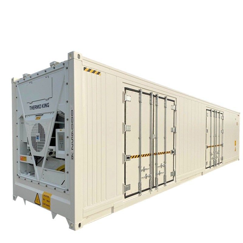 12192 x 2438 x 2896 mm Frigorifero a due porte a lato aperto lunghezza 40 piedi contenitore Reefer per il trasporto di merci fresche