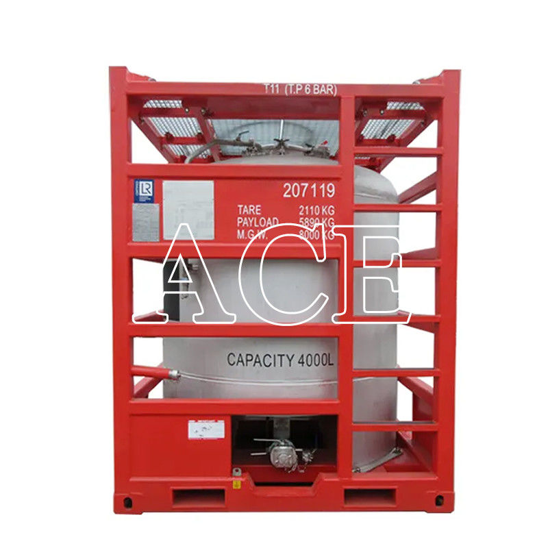 2900L-5000L Capacità Verticale Offshore Tank Container con telaio di sollevamento saldatura Seam Acid Cleaning e Passivazione Finish