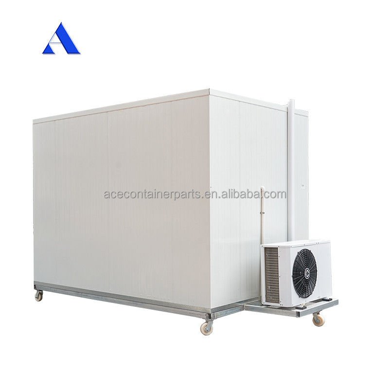 2.8x2x2.2m Mini portabile Cold Storage Room con pavimento in T-Bar in alluminio e MGSS fuori muro