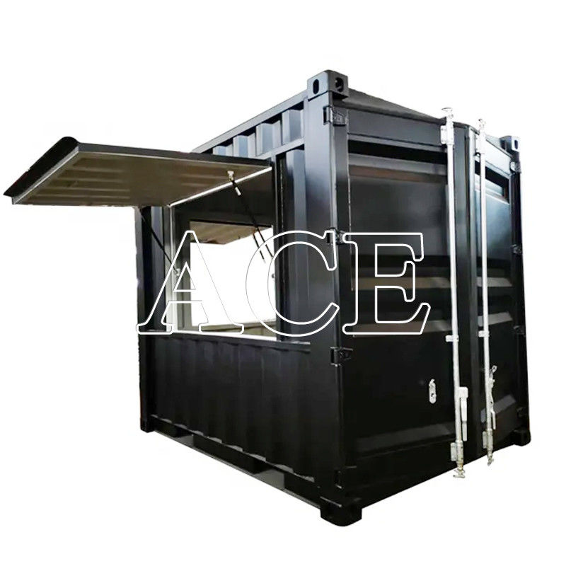 Chiosco 10ft Container di spedizione Caffe's Custom Made Movable Bar Caffe's Store con pavimento in compensato
