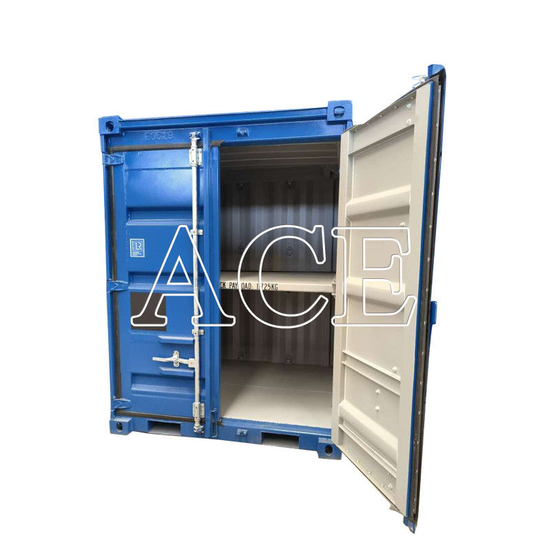 DNV 2.7-1 Contenitore secco offshore standard da 6 piedi con metallo sul ponte centrale e materiale corten colore opzionale/logo