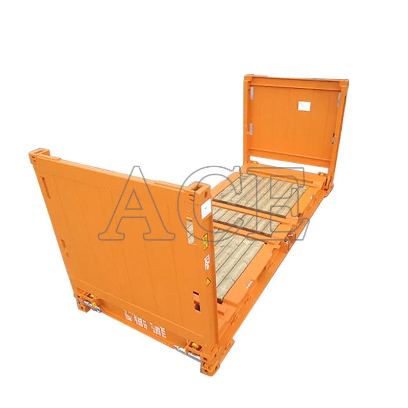 20ft 20ft 20 Flat Rack Flatrack Container Ocean Shipping Container Tare Peso 2750KGS Pavimento 28mm Pavimento in compensato