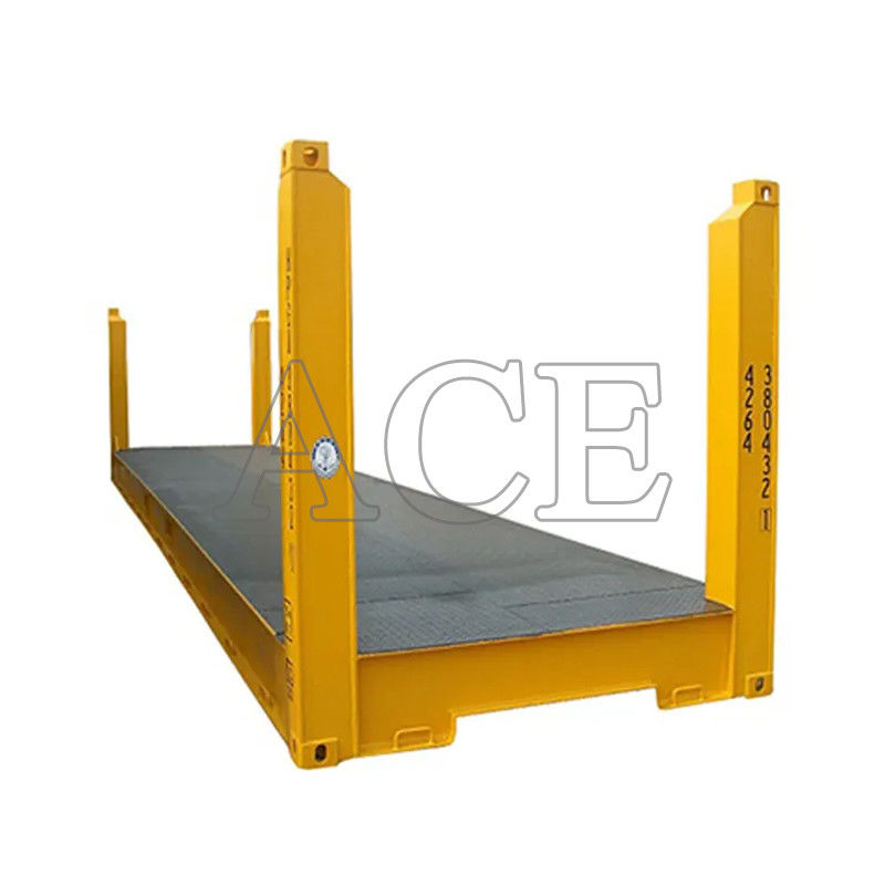 Equipaggiamento di trasporto Container a scaffale piatto da 40 piedi con poste d'angolo fisse in acciaio Max Payload 47370KGS ISO certificato