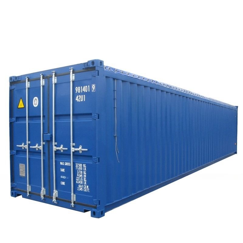 40 piedi 40 piedi Contenitore di spedizione a copertura aperta PVC Tarpaulin Copertura del tetto Soft Top Opening Made Steel Corten Steel Container a secco vendita