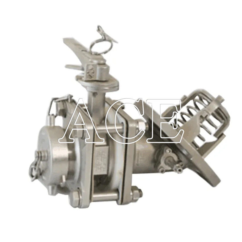 500 mm Manhole 3'' BSP SS316 Bottom Discharge Butterfly Valve per porta documenti in plastica ISO Tank Container