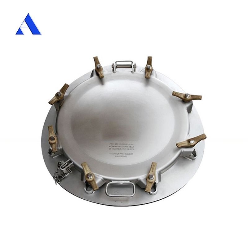 Parti di ricambio e accessori ISO per container da trasporto di serbatoi 500 mm Manlid assemblaggio a profilo basso con valvola a sfera di ingresso d'aria 1.5'' BSP