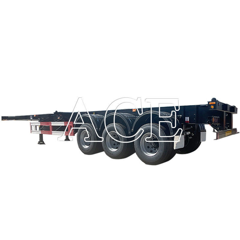 Camion rimorchio 40ft Container di trasporto in acciaio Semi rimorchio 3 assi Scheletro telaio Trasporto telaio per carico di merci