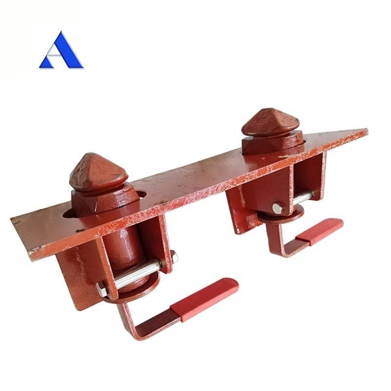 Semi rimorchio doppio contenitore rimorchio Twistlock Twist Lock Pin Lock Front Parts rimorchio rosso e nero